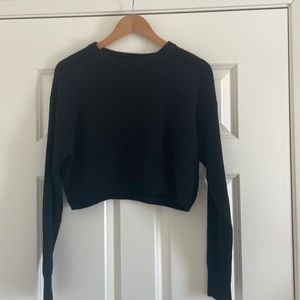 Abound black cropped sweater size small